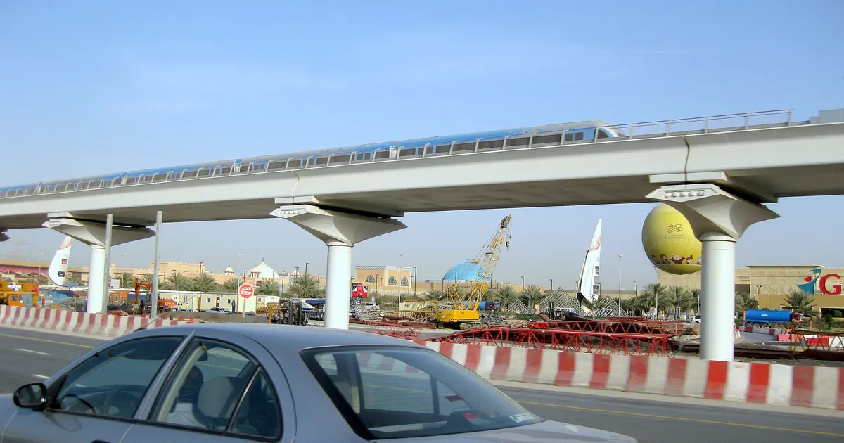 ドバイメトロ・レッドラインの高架（イメージ）